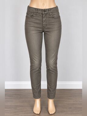 TOPSHOP Black Coated Moto Jeans size 30